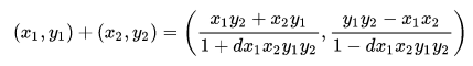 Edwards curve addition law
